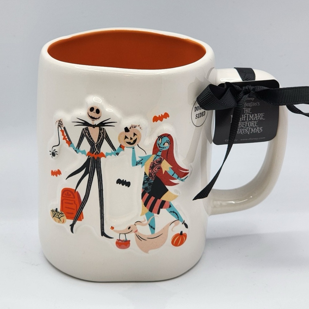 Rae Dunn Disney NIGHTMARE BEFORE CHRISTMAS 3d SPOOKY SEASON double sided mug NEW